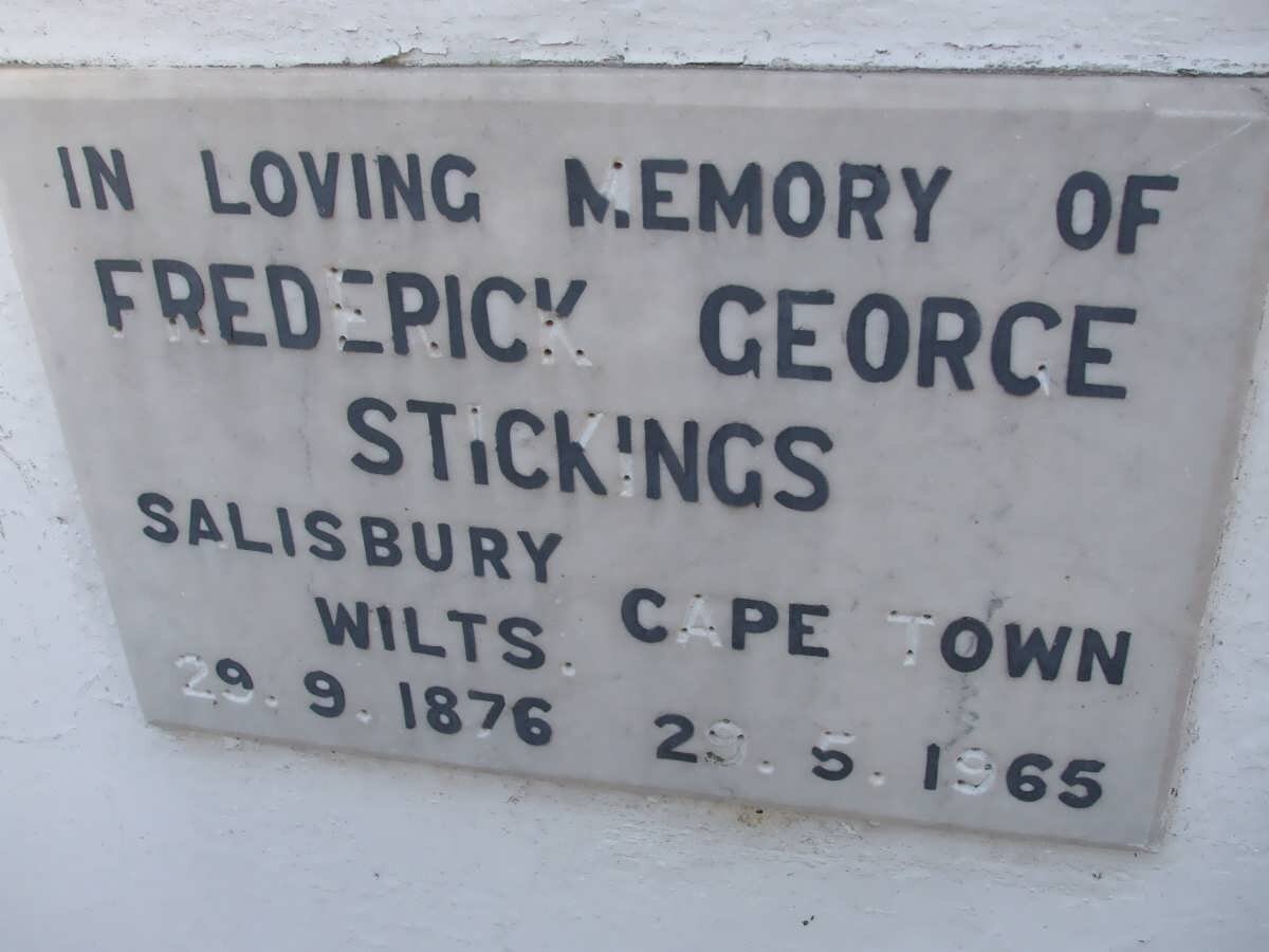 STICKINGS Frederick George 1876-1965