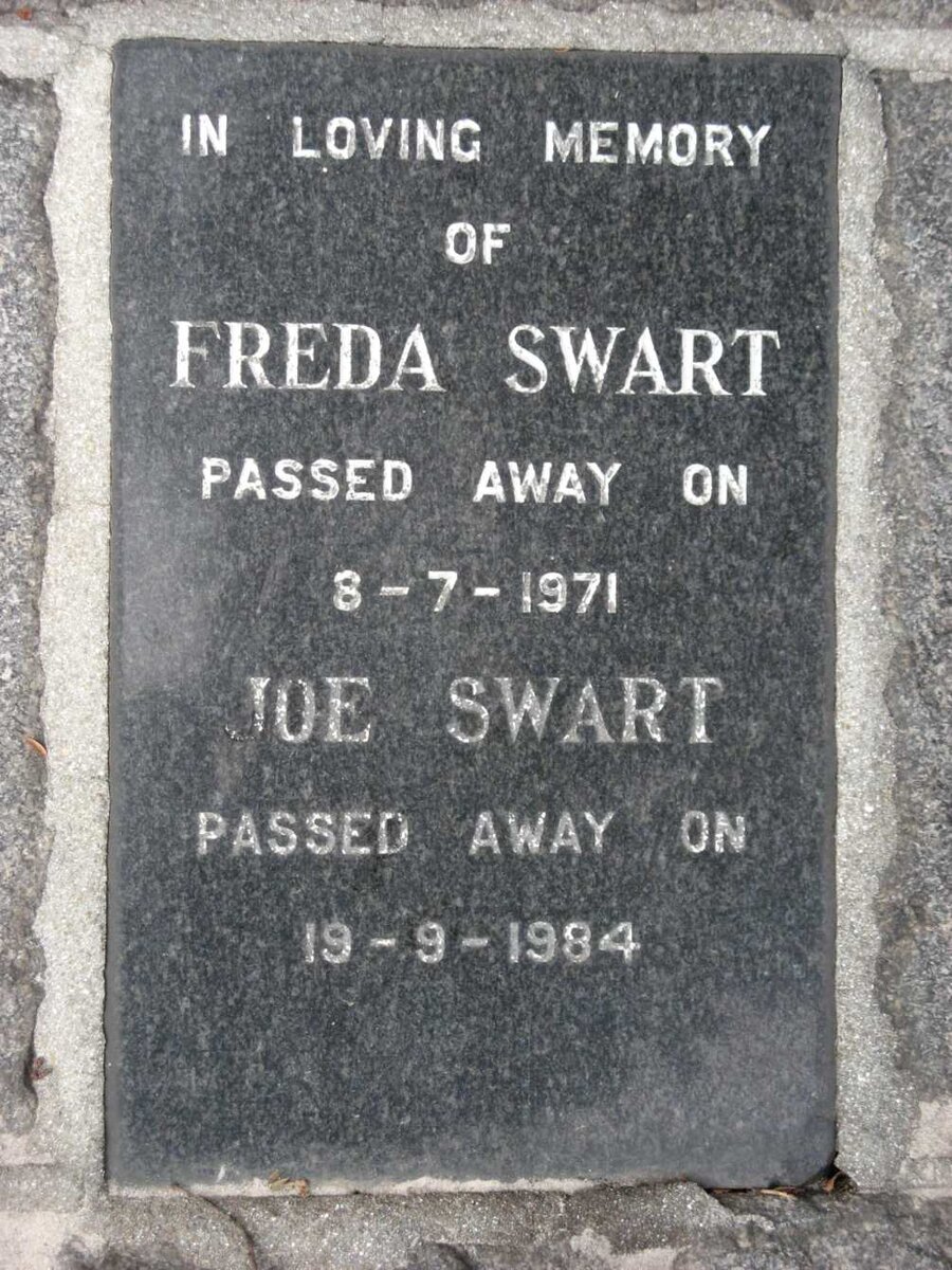 SWART Joe -1984 &amp; Freda -1971