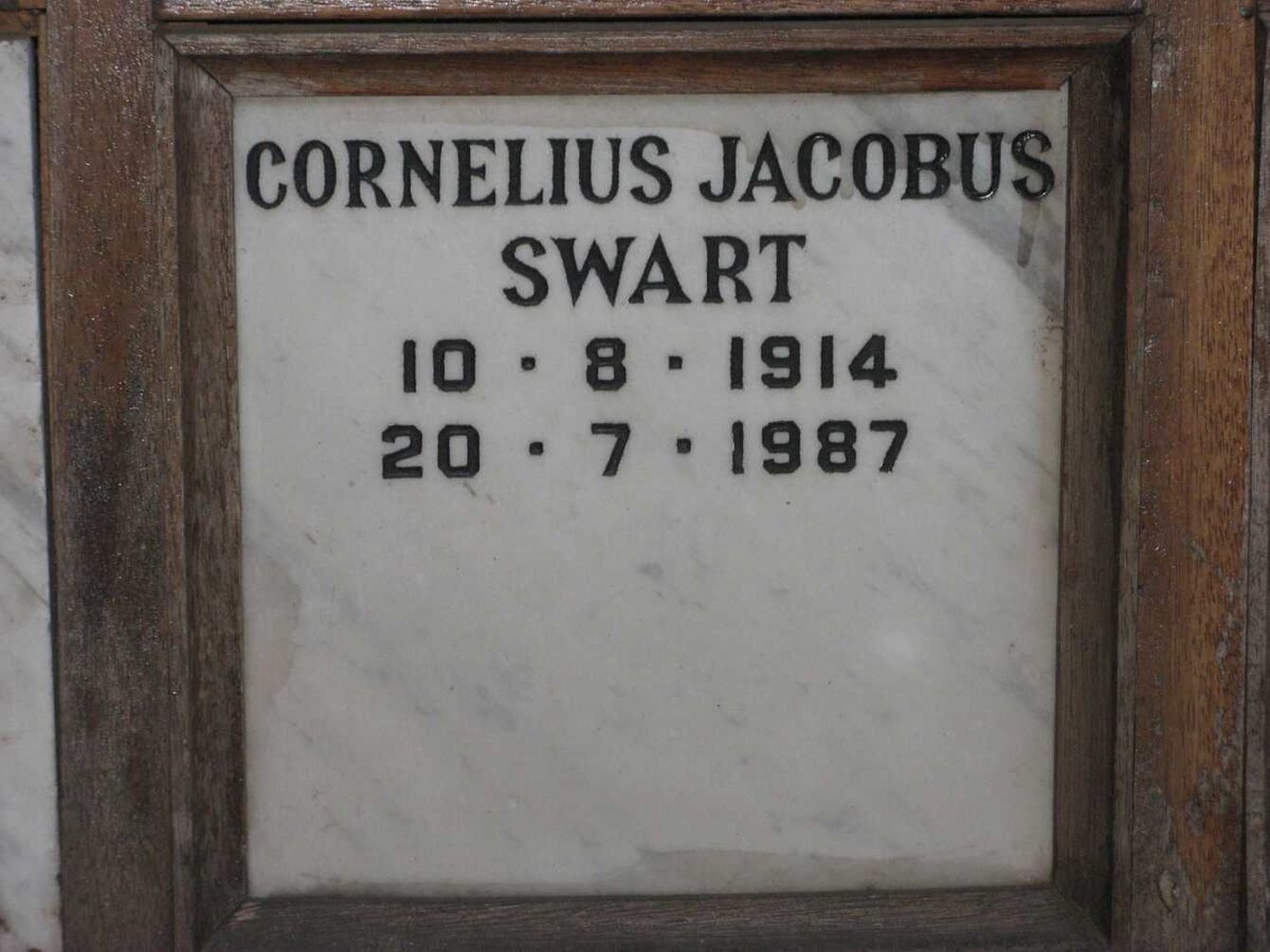 SWART Cornelius Jacobus 1914-1987