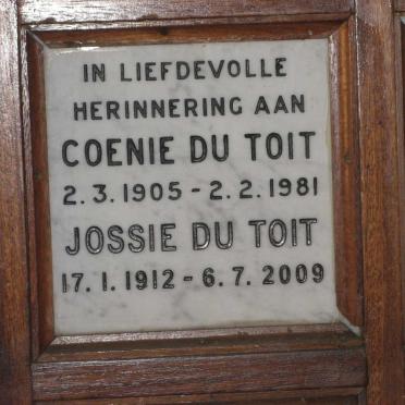 TOIT Coenie, du 1905-1981 &amp; Jossie 1912-2009