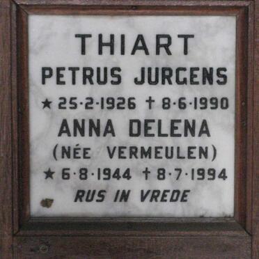 THIART Petrus Jurgens 1926-1990 &amp; Anna Delena VERMEULEN 1944-1994
