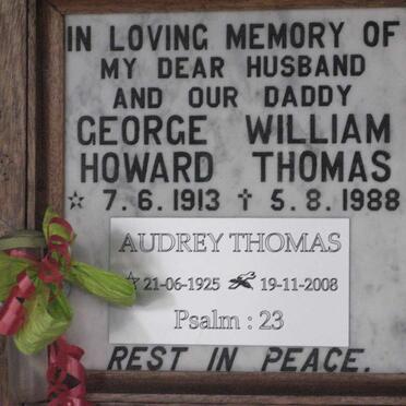 THOMAS George William Howard 1913-1988 &amp; Audrey 1925-2008
