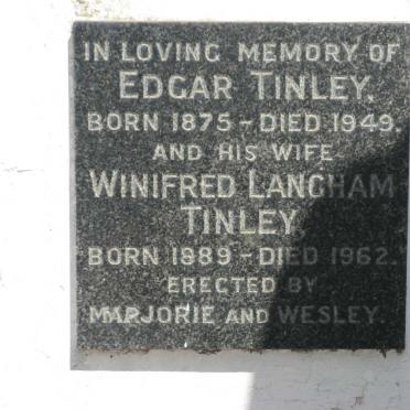 TINLEY Edgar 1875-1949 &amp; Winifred Langham 1889-1962