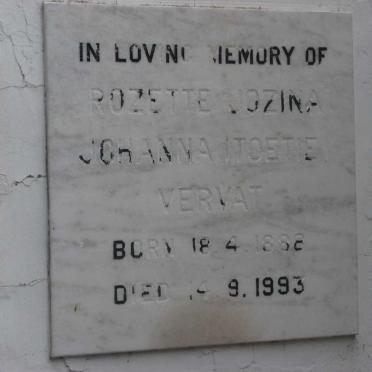 VERVAT Rozette Jozina Johanna 1888-1993