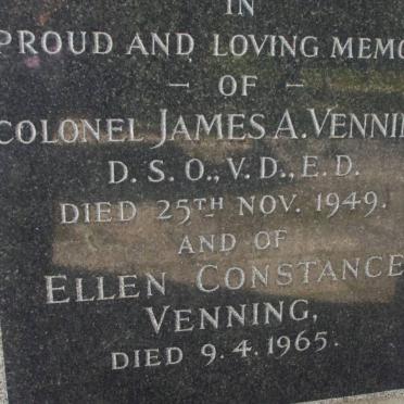 VENNING James A. -1949 &amp; Ellen Constance -1965