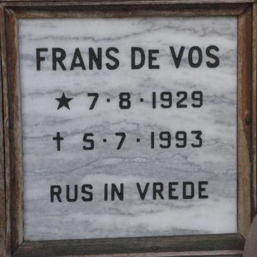 VOS Frans, de 1929-1993