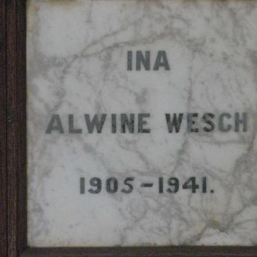 WESCH Ina Alwine 1905-1941