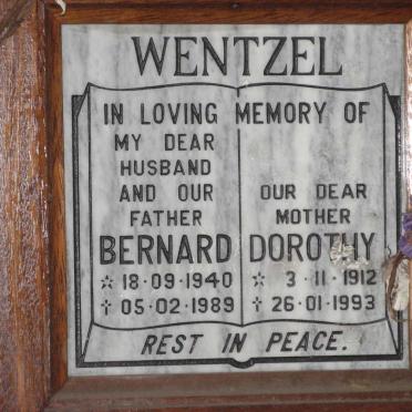 WENTZEL Dorothy 1912-1993 :: WENTZEL Bernard 1940-1989