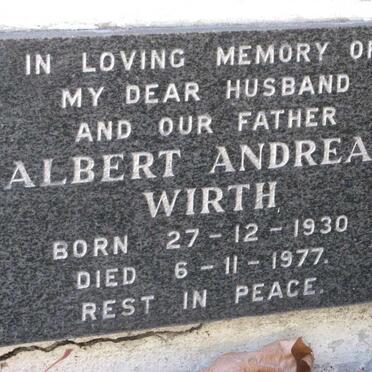 WIRTH Albert Andreas 1930-1977