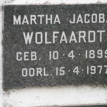 WOLFAARDT Martha Jacoba 1895-1977