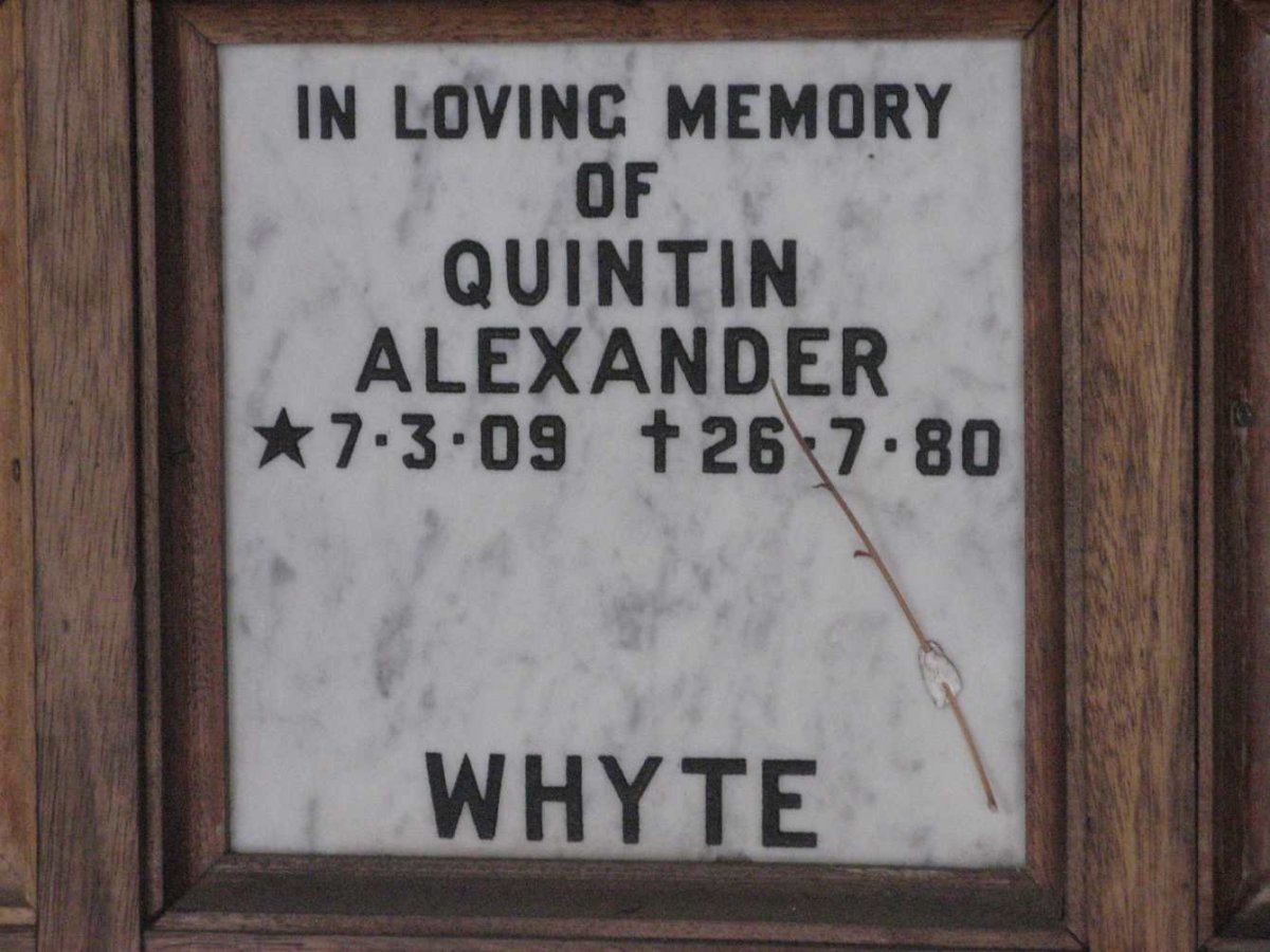 WHYTE Quintin Alexander 1909-1980