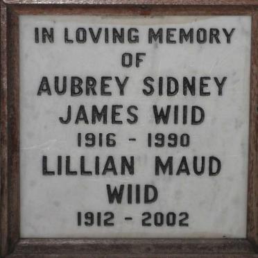 WIDD Aubrey Sidney James 1916-1990 &amp; Lillian Maud 1912-2002