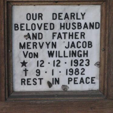 WILLINGH Mervyn Jacob, von 1923-1982