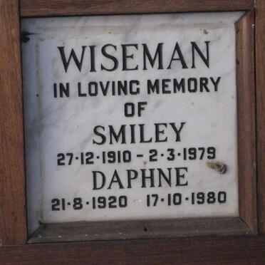 WISEMAN Smiley 1910-1979 &amp; Daphne 1920-1980