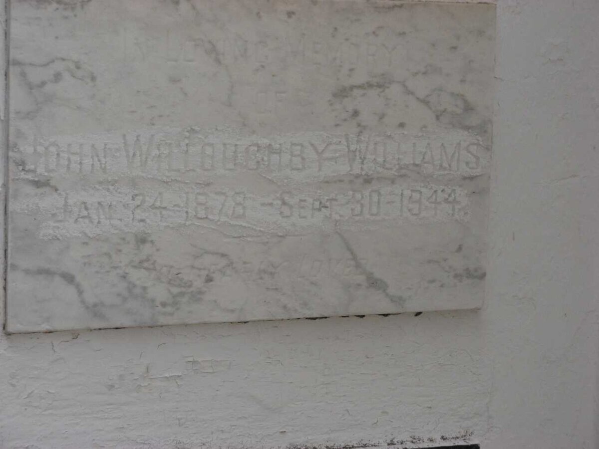 WILLIAMS John Willoughby 1878-1944