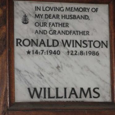 WILLIAMS Ronald Winston 1940-1986