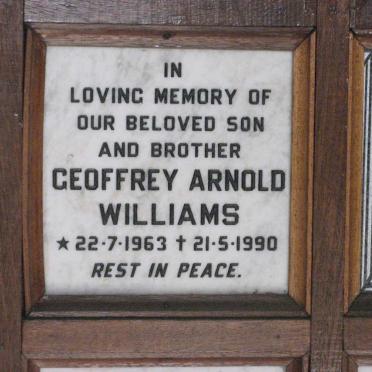WILLIAMS Geoffrey Arnold 1963-1990