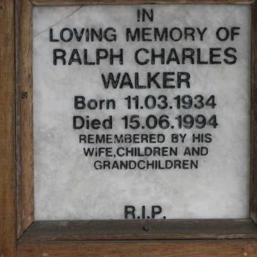 WALKER Ralph Charles 1934-1994