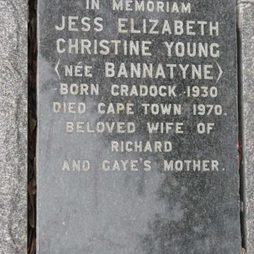 YOUNG Jess Elizabeth Christine nee BANNATYNE 1930-1970