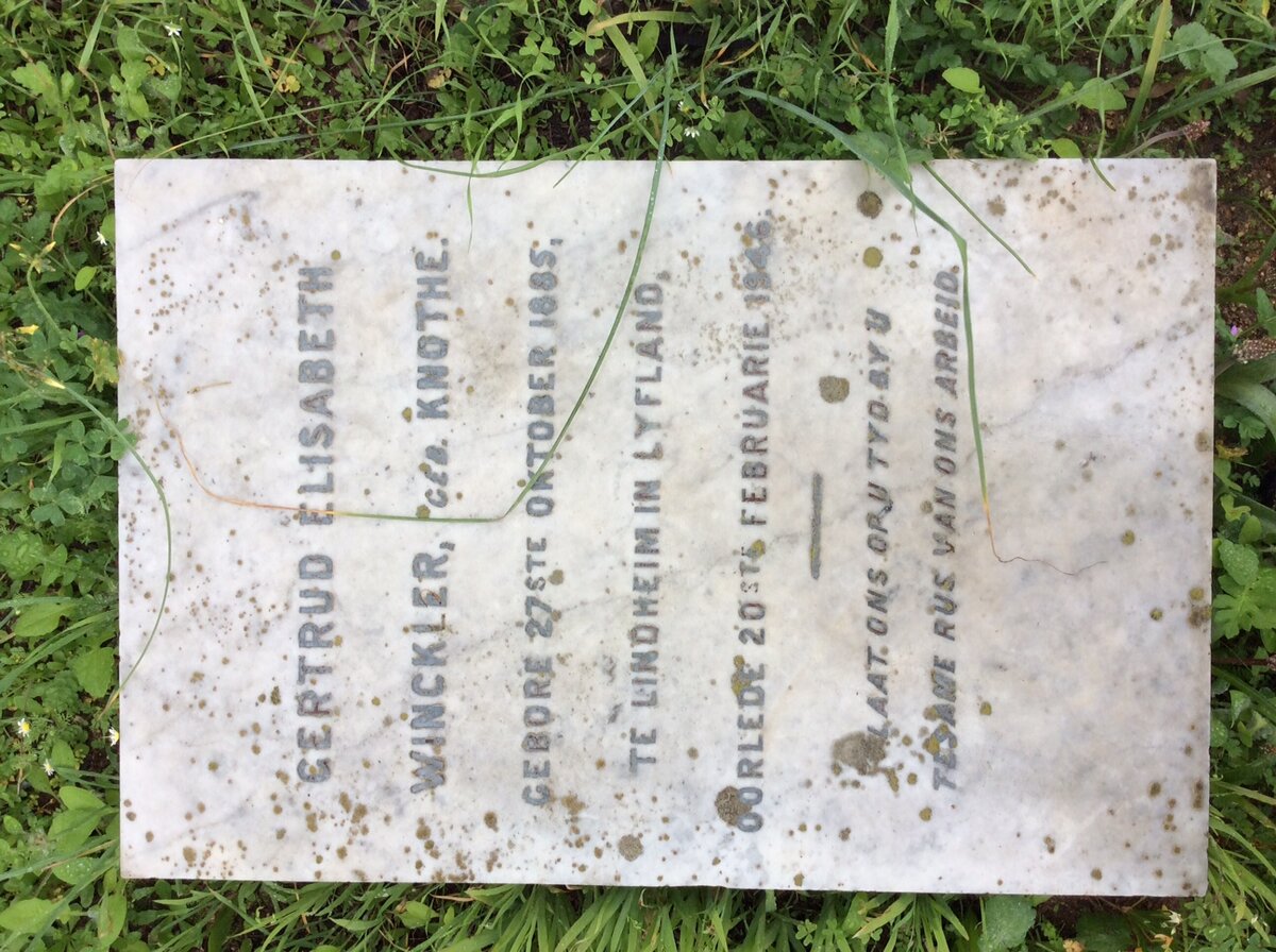 WINCKLER Gertrud Elisabeth nee KNOTHE 1885-1946