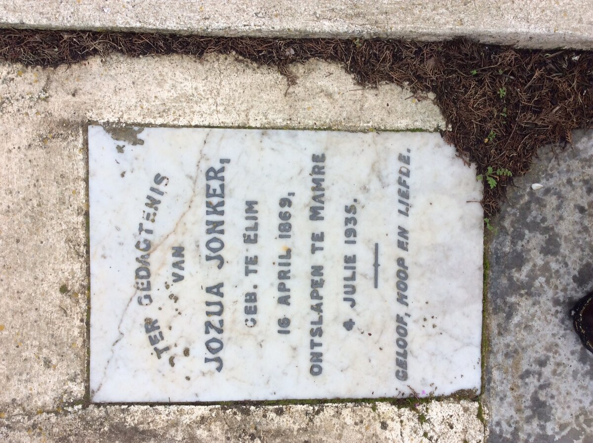 JONKER Jozua 1869-1935