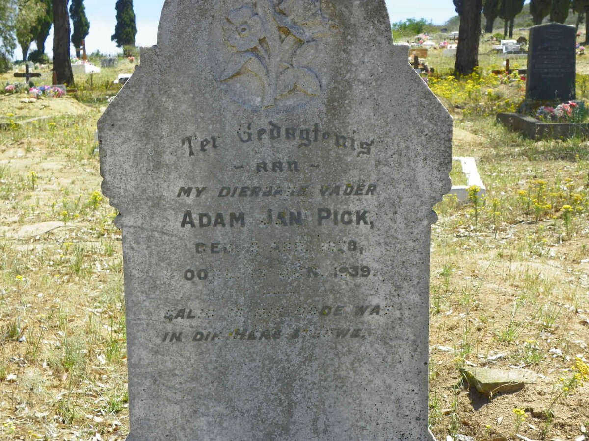 PICK Adam Jan 1878-1939
