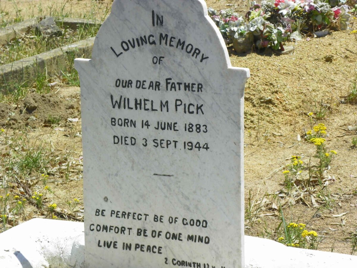 PICK Wilhelm 1883-1944