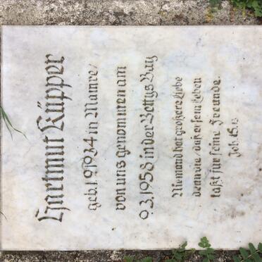 KUPPER Hartmut 1934-1958