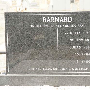 BARNARD Johan Petrus 1912-1995