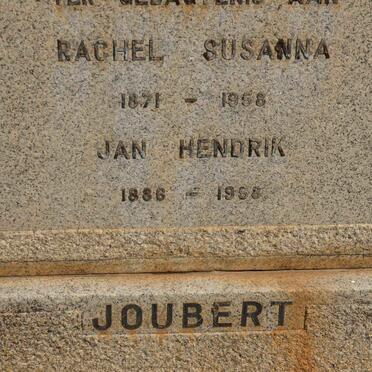 JOUBERT Jan Hendrik 1886-1968 &amp; Rachel Susanna 1871-1958