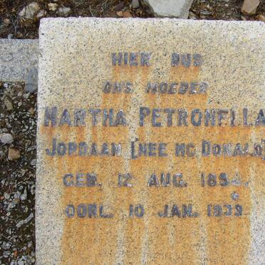 JORDAAN Martha Petronella nee MC DONALD 1898-1939