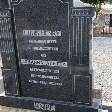 KNIPE Louis Henry 1885-1939 &amp; Johanna Aletta 1894-1977