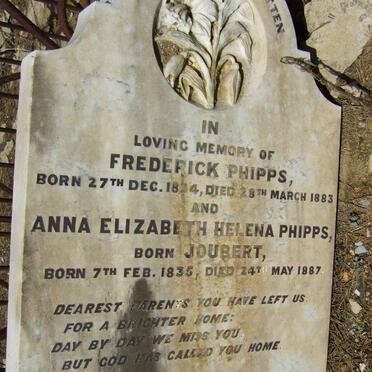 PHIPPS Frederick 1834-1883 &amp; Anna Elizabeth JOUBERT 1835-1887