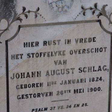 SCHLAG Johann August 1824-1900