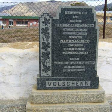 VOLSCHENK Albertus Johannes 1872-1944 &amp; Maria Magdalena DU PLESSIS 1879-1952 :: VOLSCHENK Albertus Johannes 1872-1944
