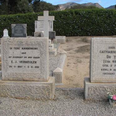 VERMEULEN E.J. 1867-1951 :: DE VRIES Catharina Maria nee ROSSOUW 1886-1968