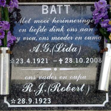 BATT R.J. 1923- &amp; A.G. 1921-2008