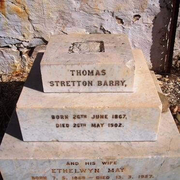 BARRY Thomas Stretton 1867-1902 &amp; Ethelwyn May 1869-1957