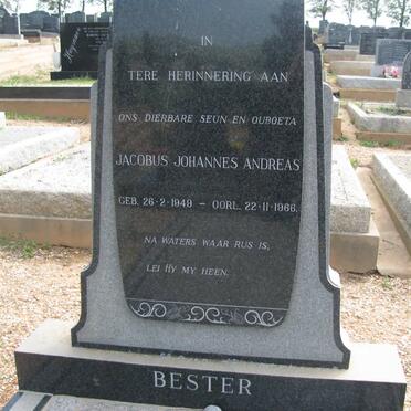 BESTER Jacobus Johannes Andreas 1949-1966