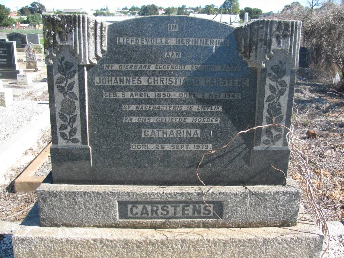 CARSTENS Johannes Christiaan 1890-1947 &amp; Catharina -1979