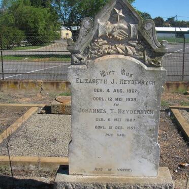HEYDENRYCH Johannes T. 1887-1957 &amp; Elizabeth J. 1867-1938