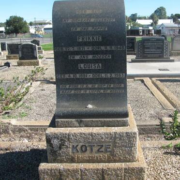 KOTZE Frikkie 1871-1948 &amp; Louisa 1891-1963