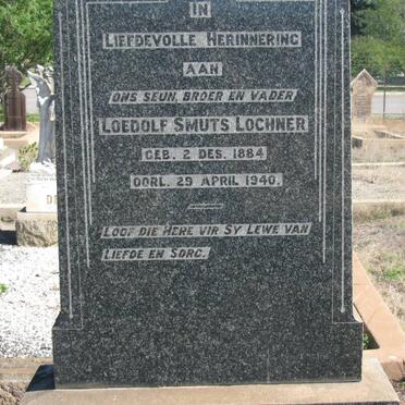 LOCHNER, Loedolff Smuts 1884-1940