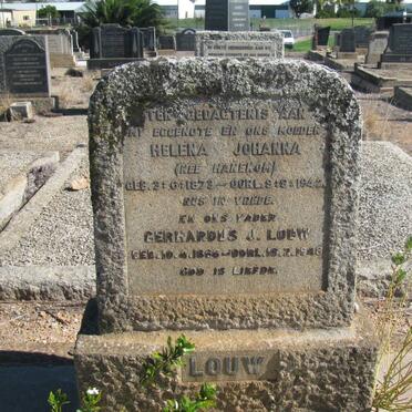 LOUW Gerhardus J. 1866-1948 &amp; Helena Johanna HANEKOM 1873-1942