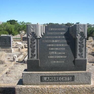 LAMBRECHTS Jacobus F. 1862-1939 &amp; Helie Smit 1870-1953