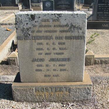 MOSTERT Jacob Johannes 1880-1966 &amp; Sophia Christina MOSTERT 1880-1944
