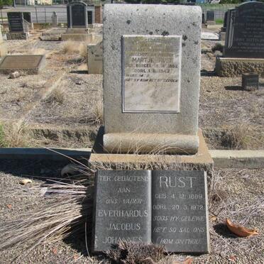 RUST Everhardus Jacobus Johannes 1889-1972 &amp; Martje BURGER 1892-1942