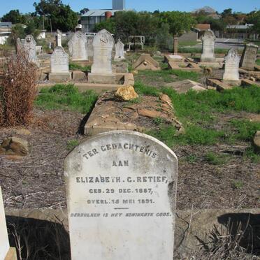 RETIEF Elizabeth C. 1887-1891