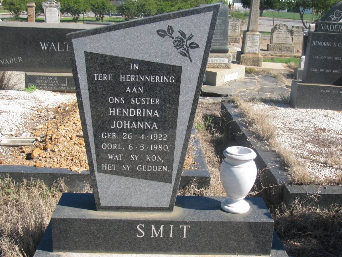 SMIT Hendrina Johanna 1922-1980