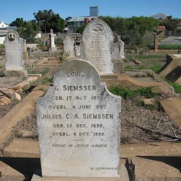 SIEMSSEN F.L. nee du TOIT :: SIEMSSEN G. 1896-1897 :: SIEMSSEN Julius C.A. 1898-1899 :: SIEMSSEN Ludolf De V. 1901-1912 